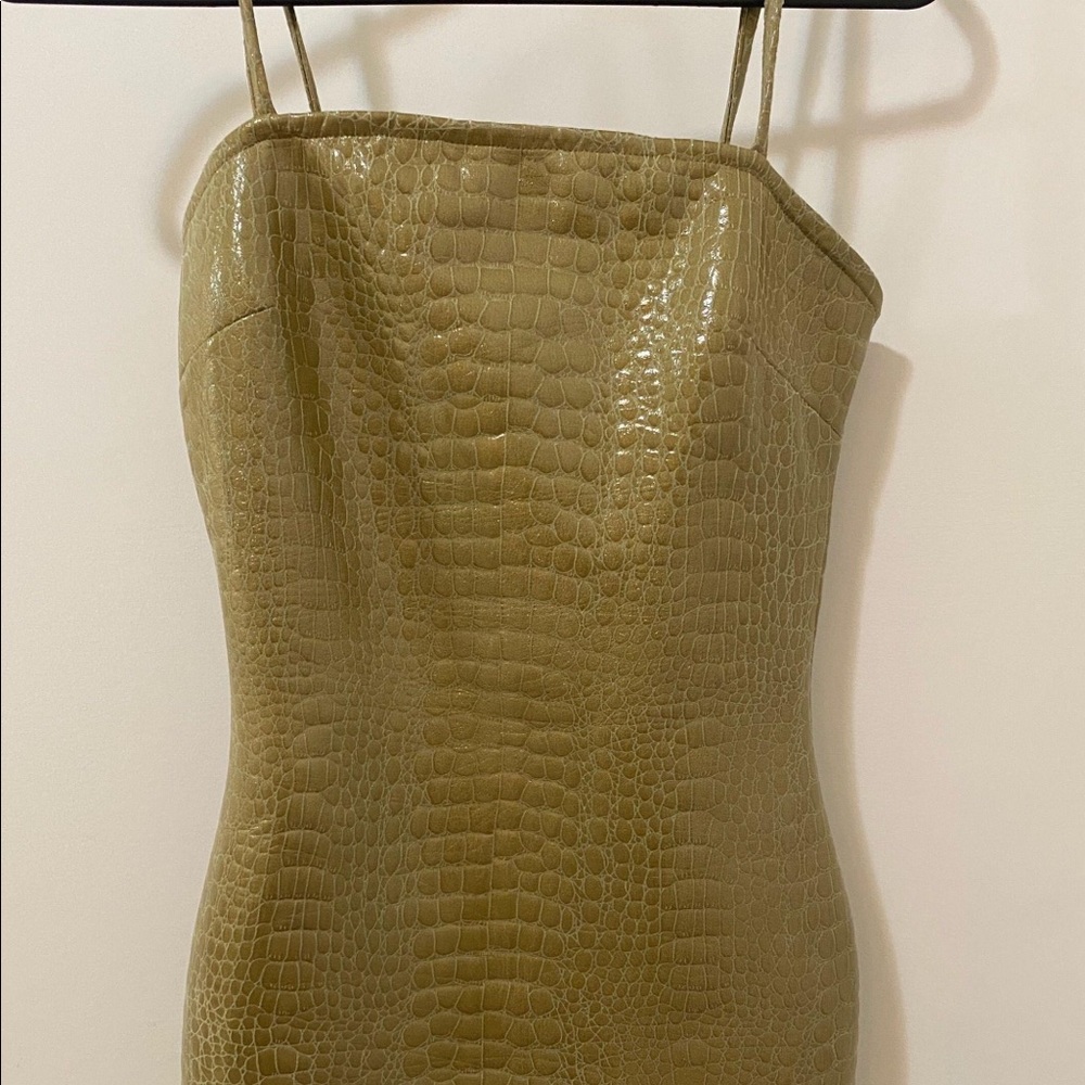 Snake leather skin dress